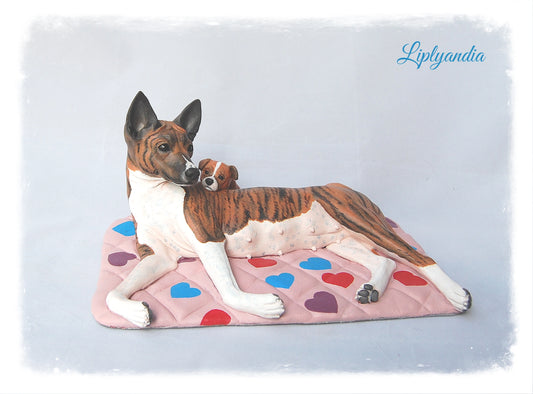 Basenji with puppy