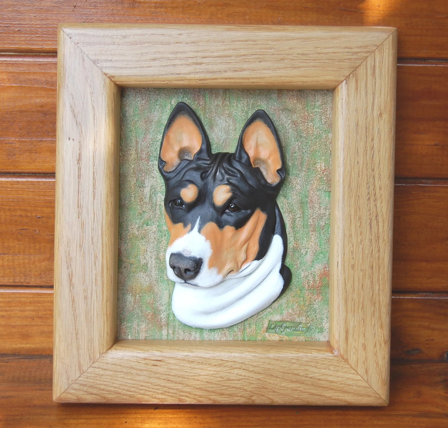 Basenji head relief