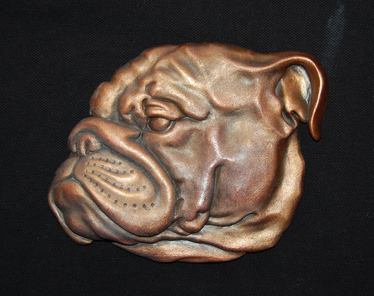 Bulldog head relief