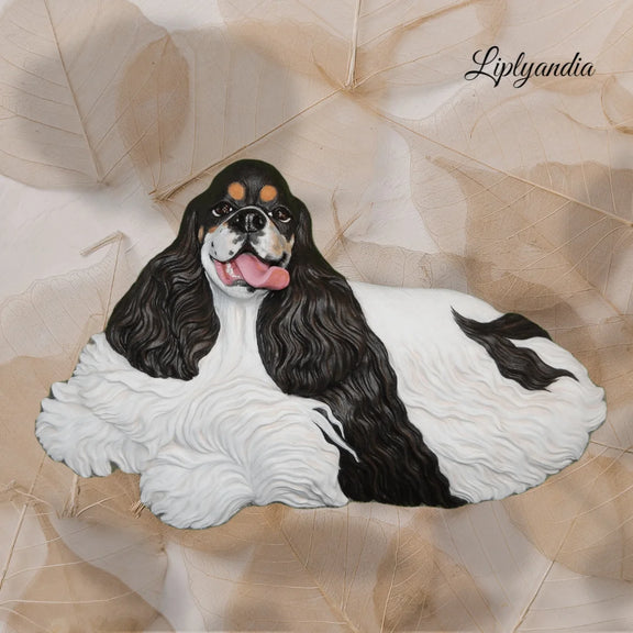 American Cocker Spaniel bas-relief