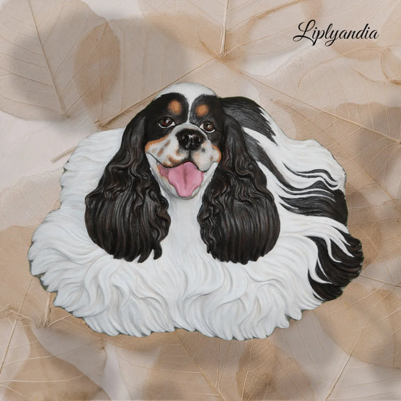 American Cocker Spaniel bas-relief